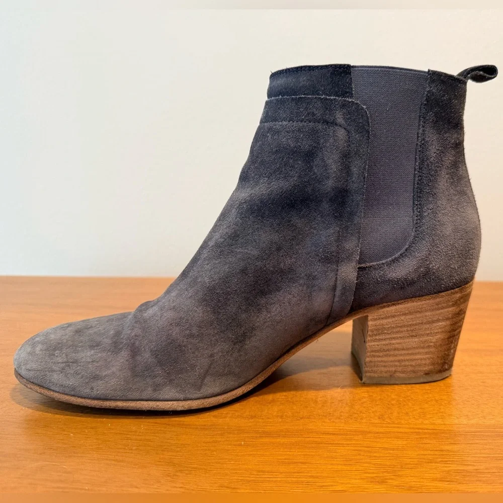 Vince Grey Suede Ankle Boots